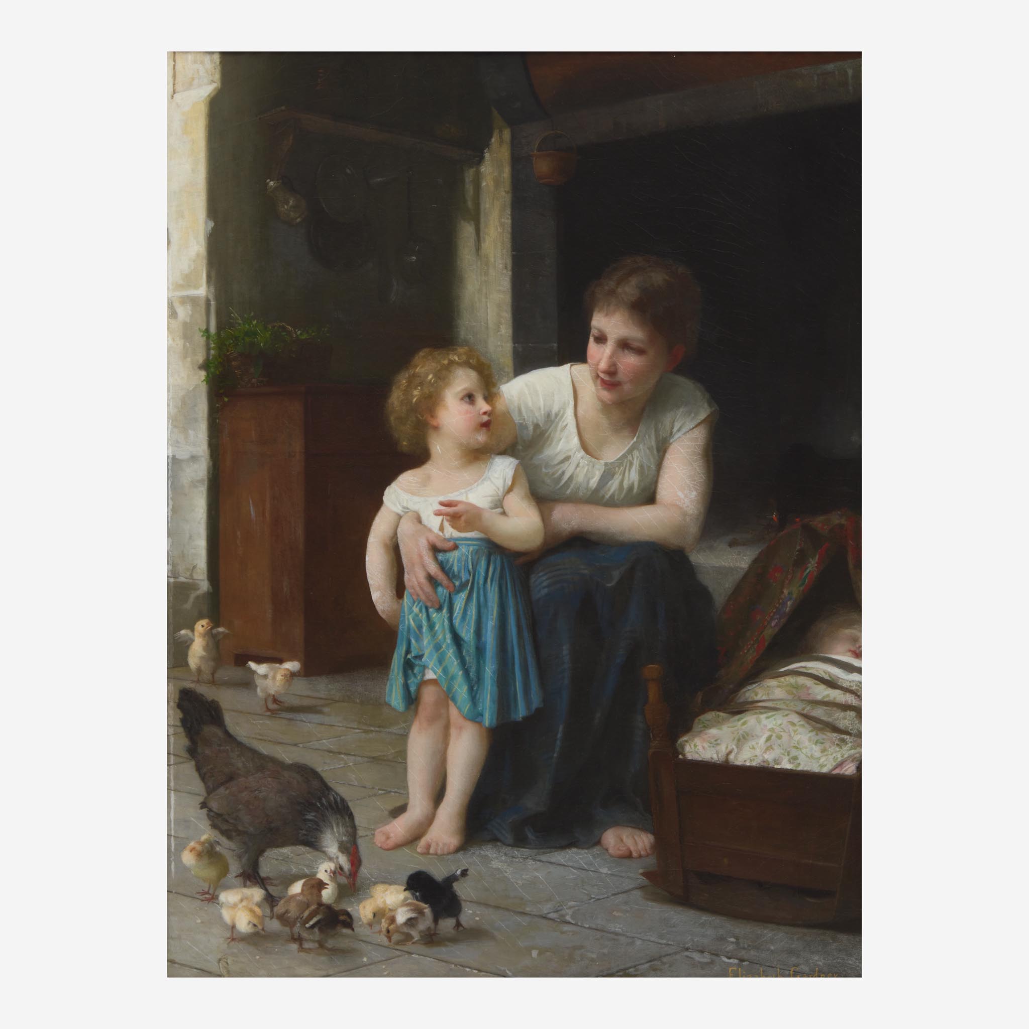 Elizabeth Jane Gardner Bouguereau (American, 1837–1922) Deux Mères de Famille