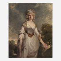 Richard Cosway (British, 1742–1821) Portrait of Lady Almeria Carpenter in a White Dress Against a