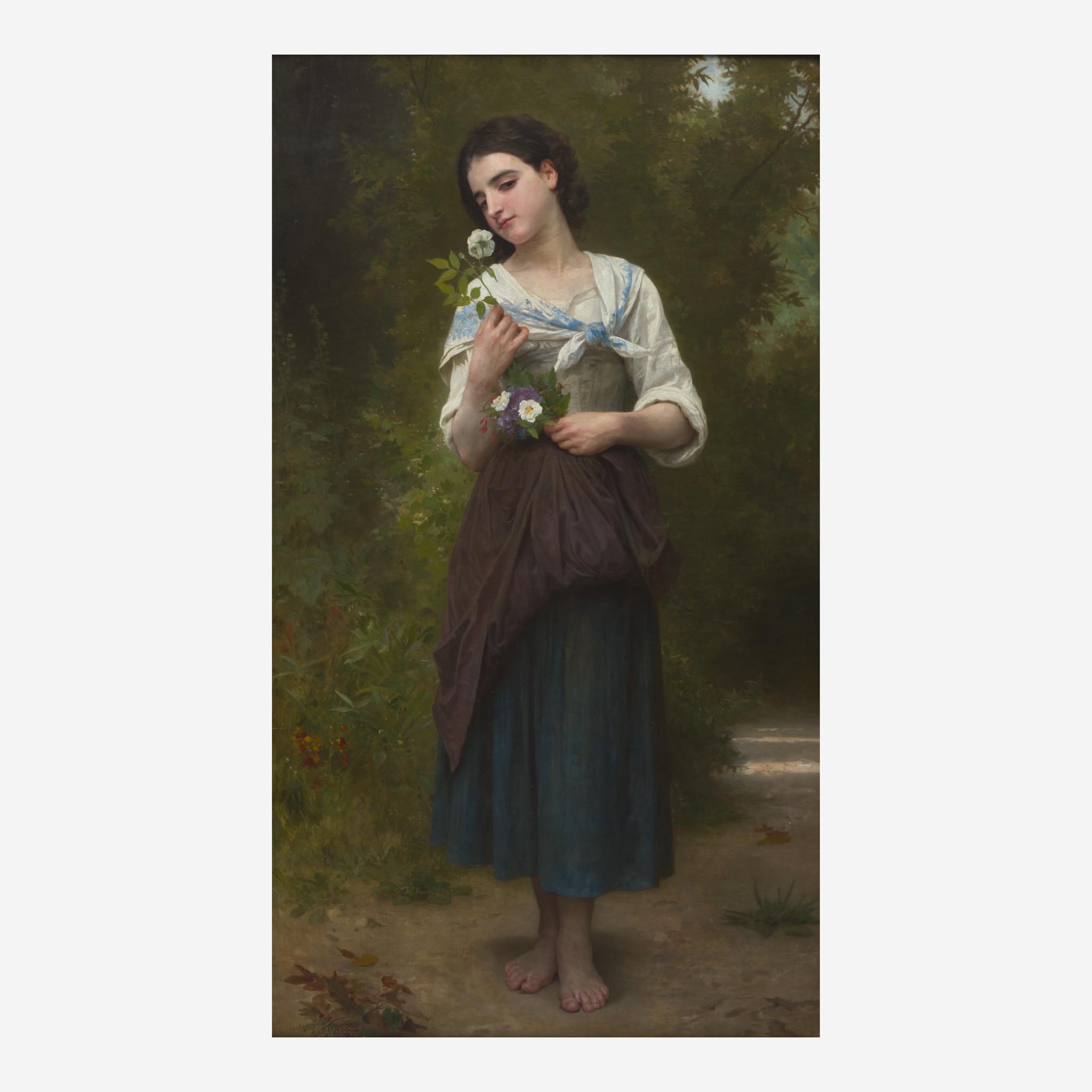 William-Adolphe Bouguereau (French, 1825–1905) La Fleur Préférée (also known as 'L'Odorat')