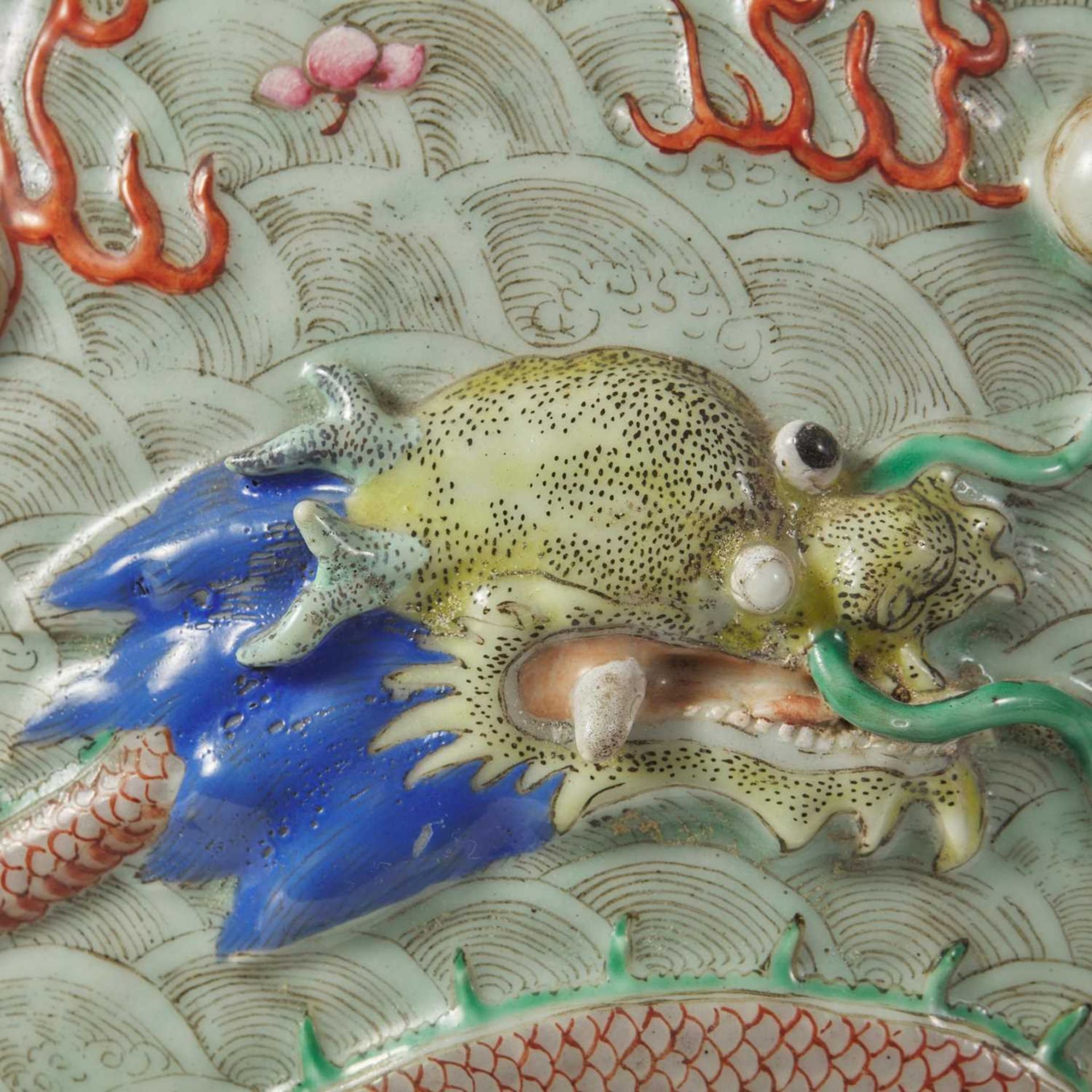 A Chinese Famille Rose-decorated porcelain “Nine Dragon” jardinière Late Qing dynasty/early - Image 3 of 4