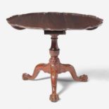 An impressive George III Chippendale carved mahogany tilt-top tea table circa 1760