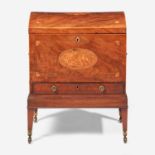 A George III inlaid mahogany and satinwood cellarette circa 1790