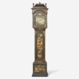 A George I style green japanned tall case clock The case 20th century, the works signed William