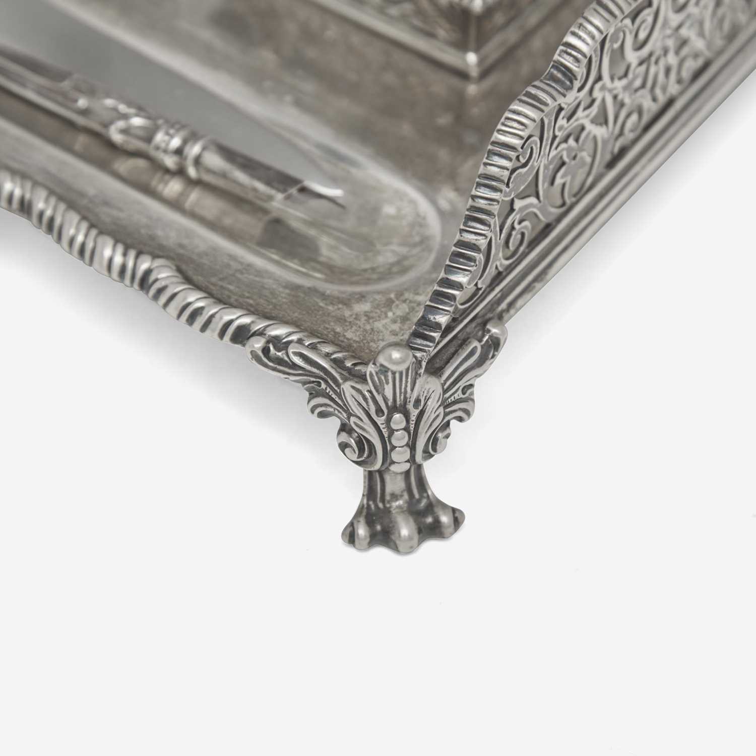 An assorted group of sterling silver, silverplated, and sterling-silver mounted faux tortoiseshell - Image 4 of 4