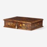 A William & Mary floral marquetry and oyster-veneered walnut box circa 1690