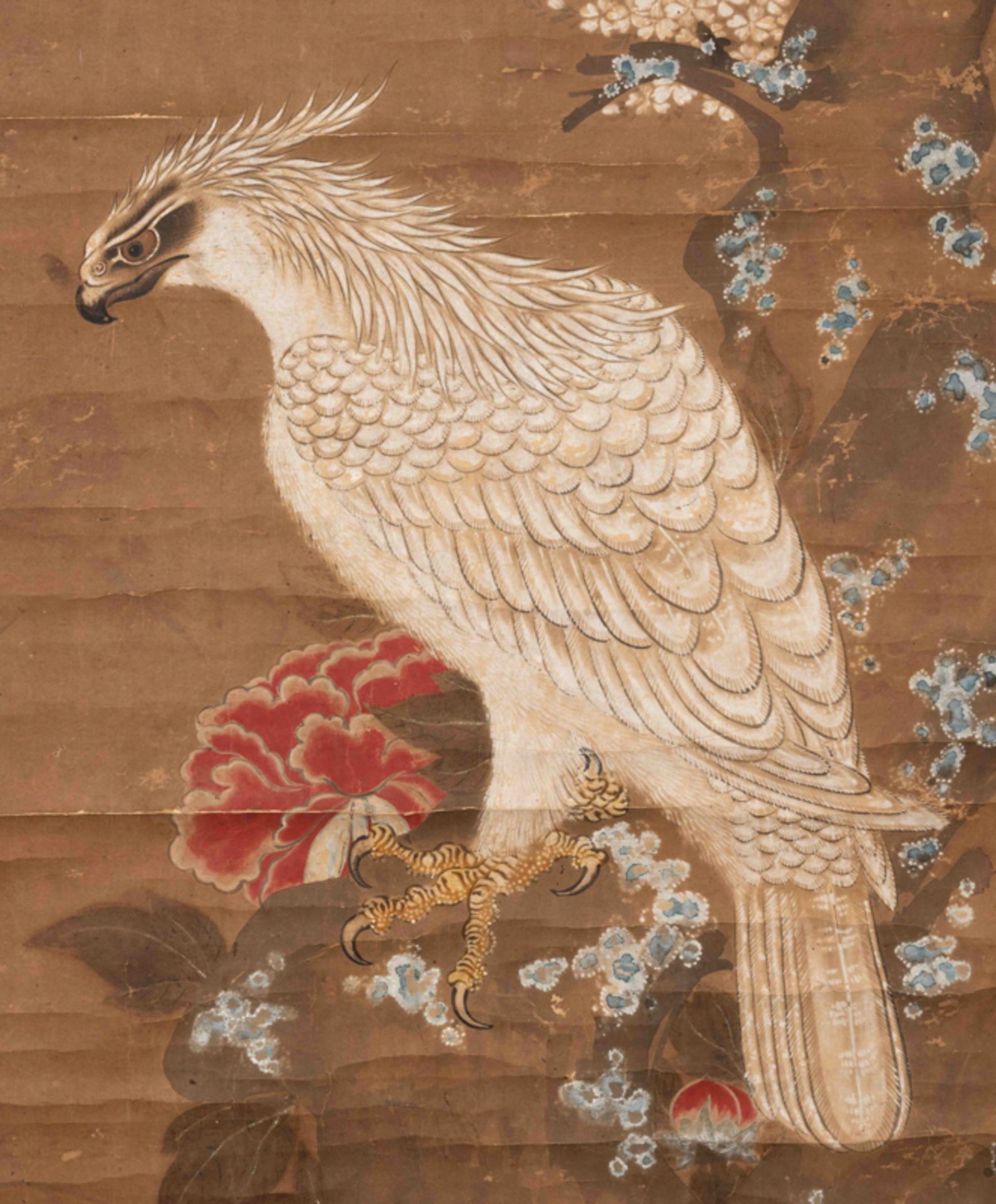 PEONY AND EAGLE, ARTIST UNKNOWN 佚名 牡丹鷹石圖 - Image 5 of 9