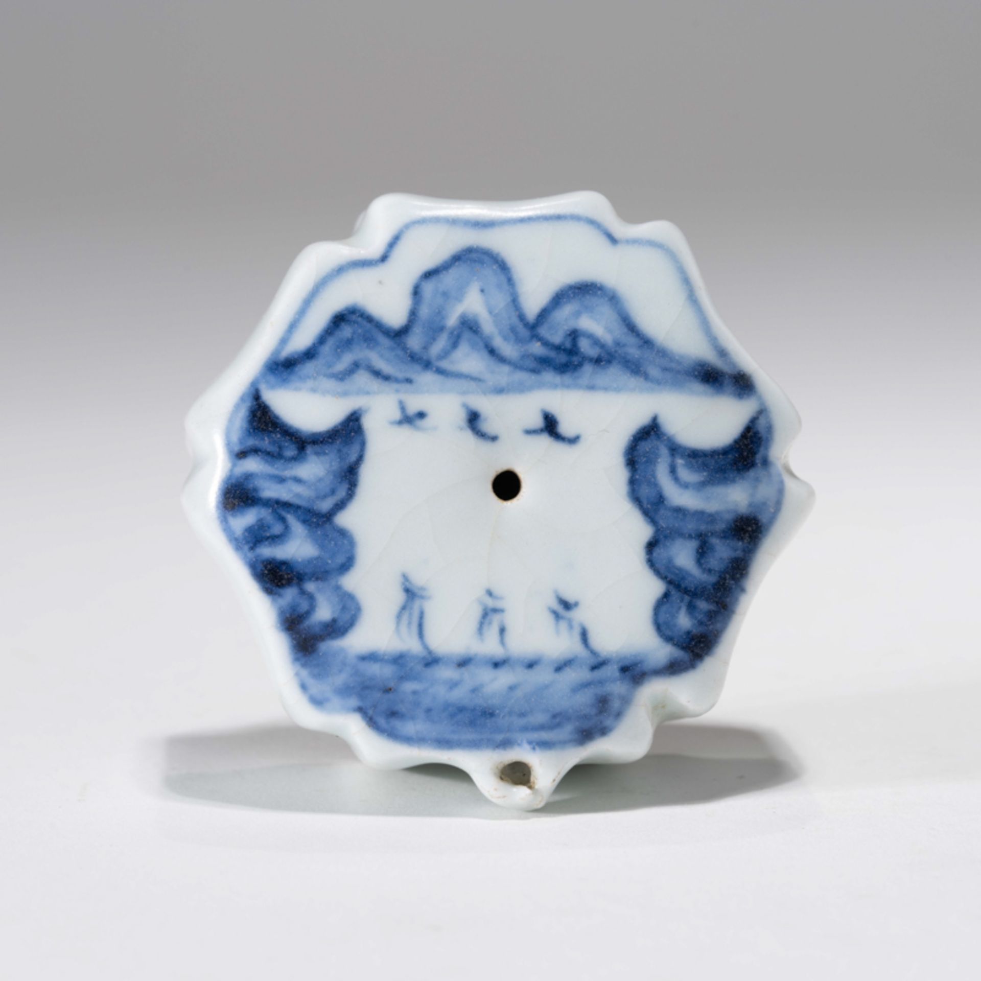 TWO KOREAN BLUE AND WHITE WATER DROPPER, JOSEON DYNASTY - Image 9 of 13