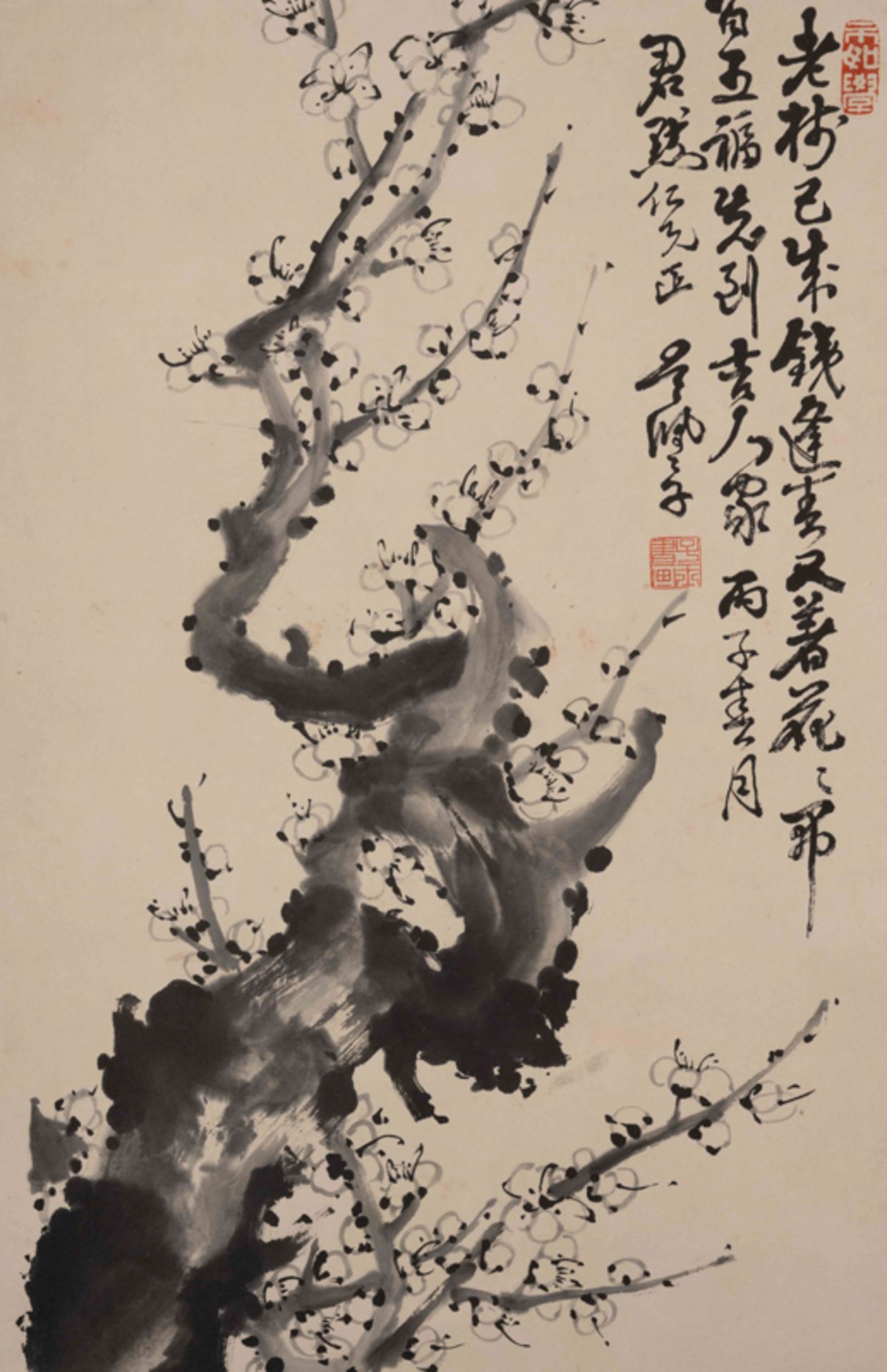 WU PEIFU (1874-1939), PLUM BLOSSOM 吳佩孚 墨梅圖 - Image 4 of 10