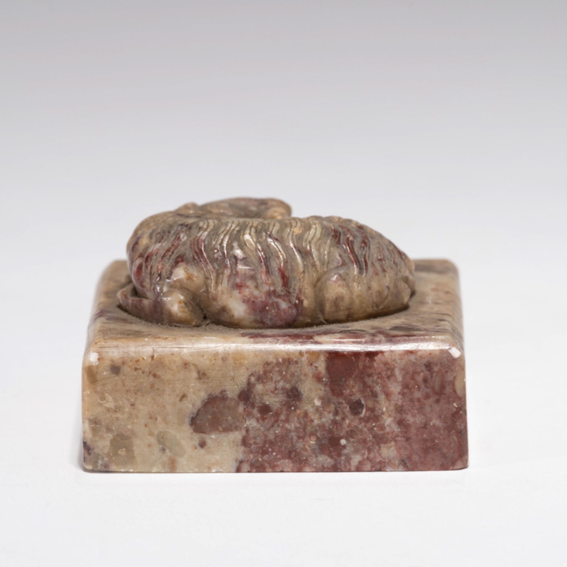 A CHINESE STONE 'LION' SQUARE SEAL - Image 3 of 7