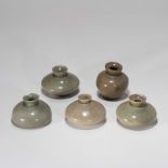 FIVE KOREAN CELADON OIL JARS, GORYEO DYNASTY