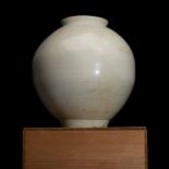 A KOREAN WHITE GLAZED JAR, JOSEON DYNASTY