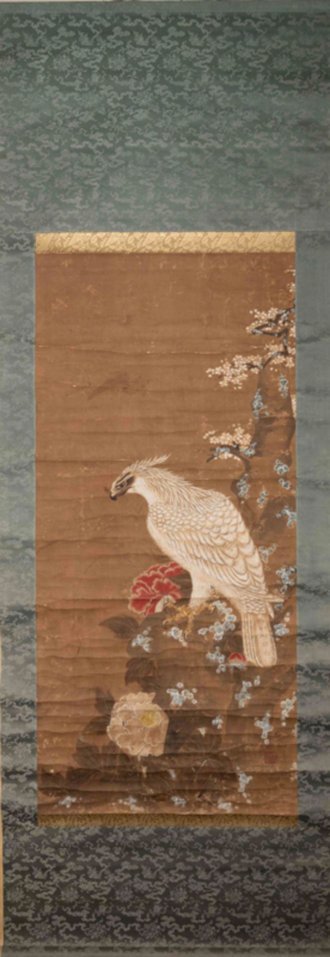 PEONY AND EAGLE, ARTIST UNKNOWN 佚名 牡丹鷹石圖 - Image 2 of 9