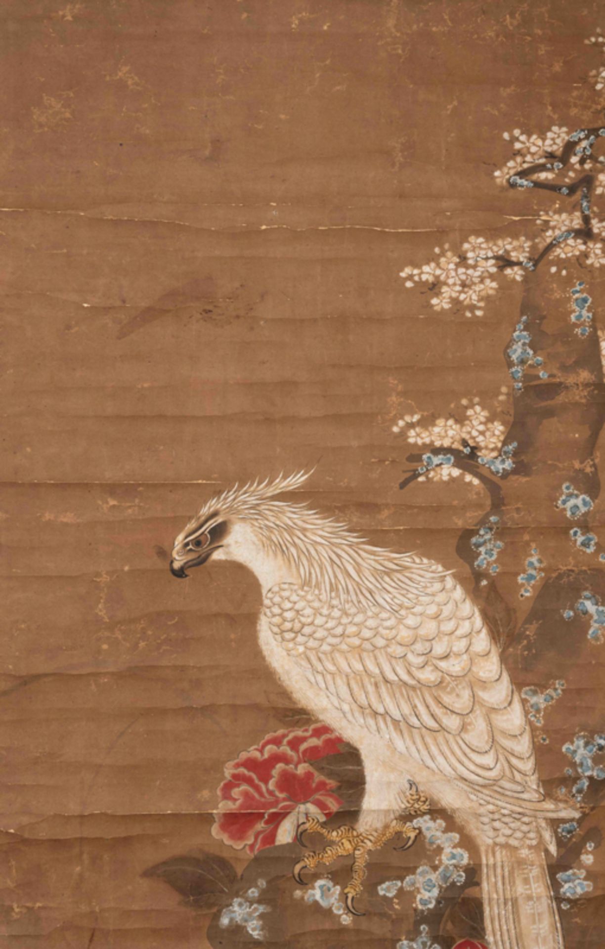 PEONY AND EAGLE, ARTIST UNKNOWN 佚名 牡丹鷹石圖 - Image 3 of 9