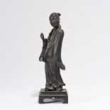 A CHINESE BRONZE FIGURE, QING DYNASTY