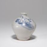 A SMALL KOREAN BLUE AND WHITE 'FLOWER' POT, JOSEON DYNASTY