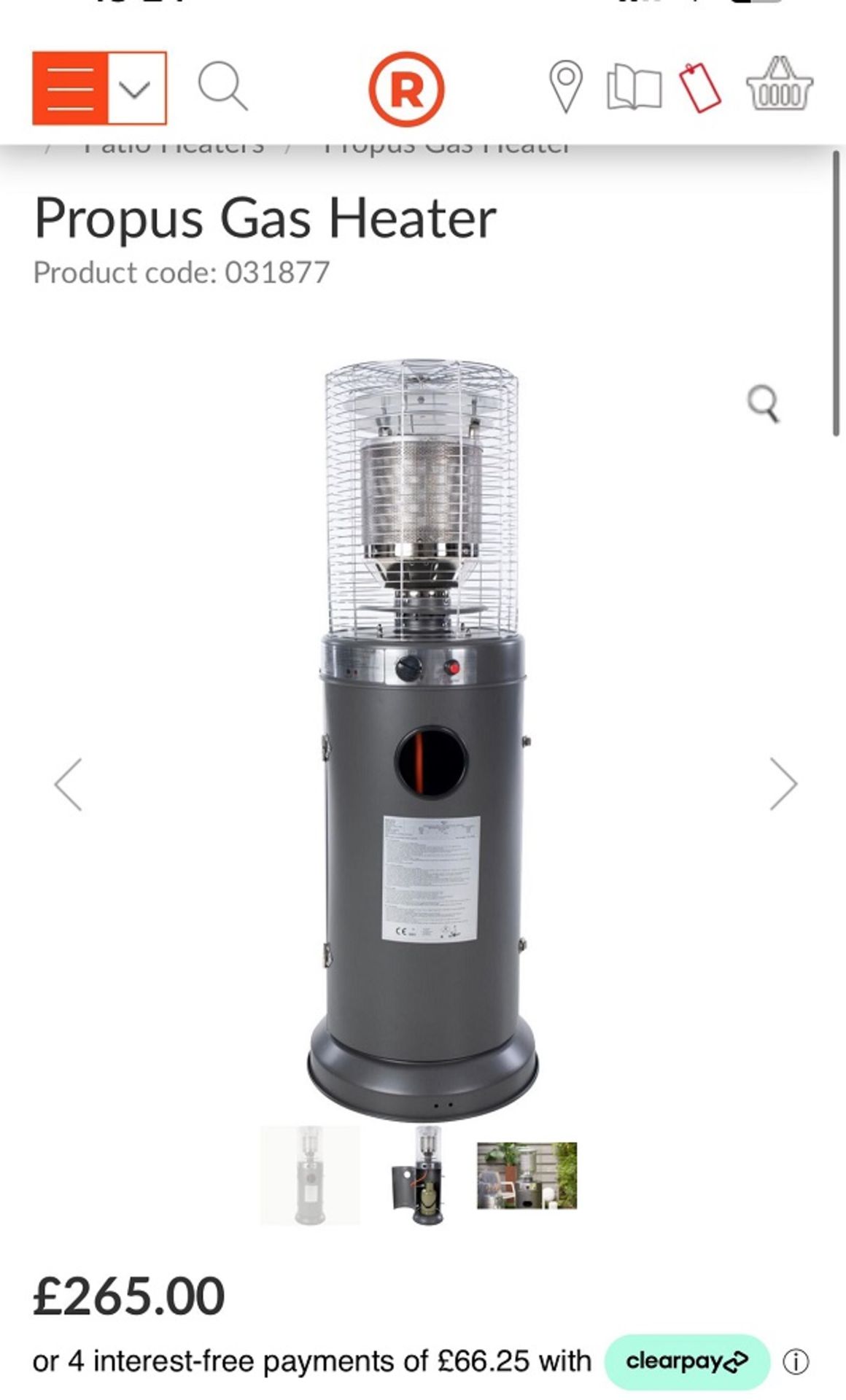 Brand New Boxed RRP £259 - Sunred Propus LH15G Luxury Outdoor Garden Gas Patio Heater - Image 2 of 6