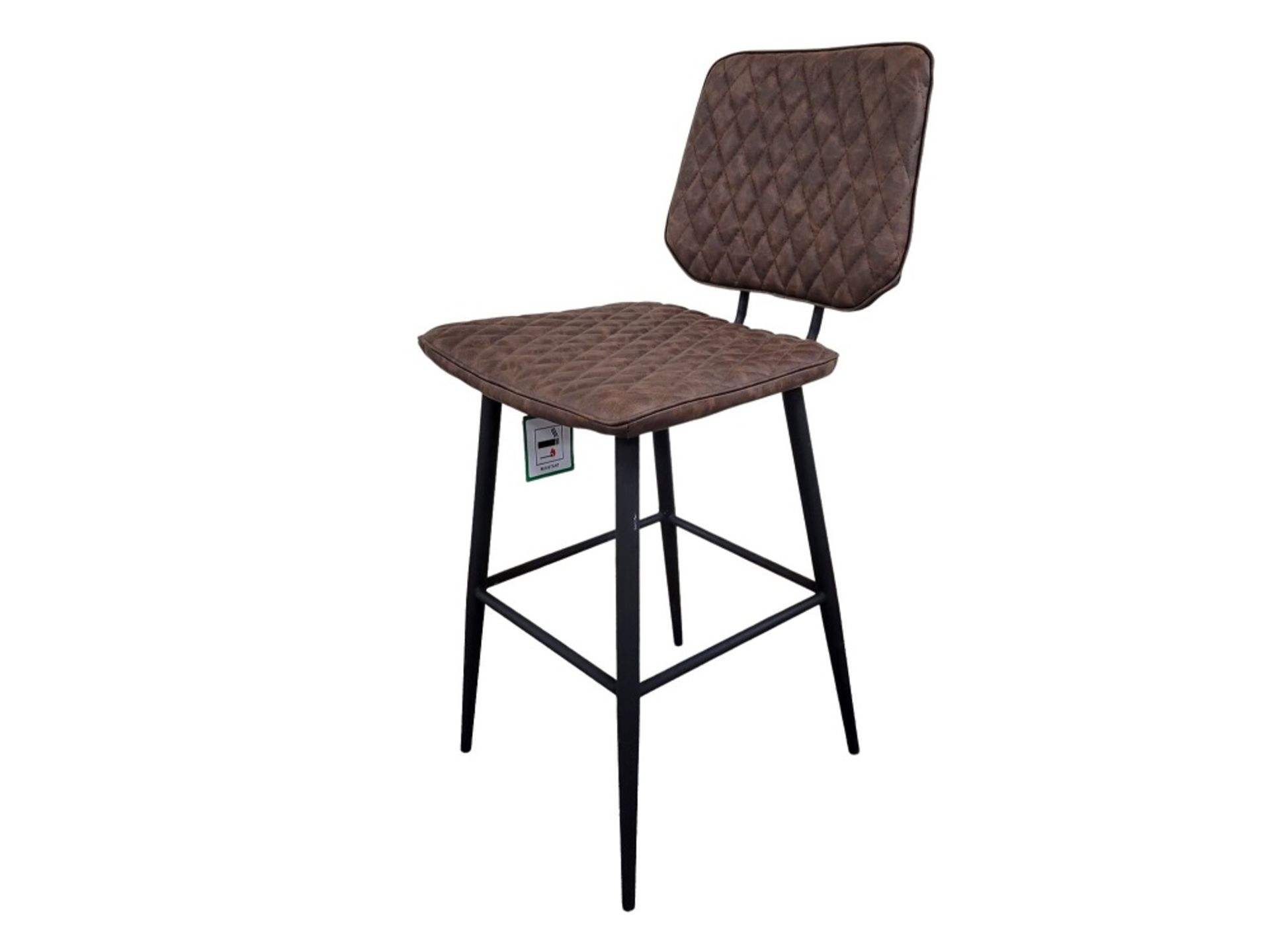 RRP £249 - Set of 2 x Fully Assembled Industrial Brown Barstools, Ex-Display - Image 5 of 6