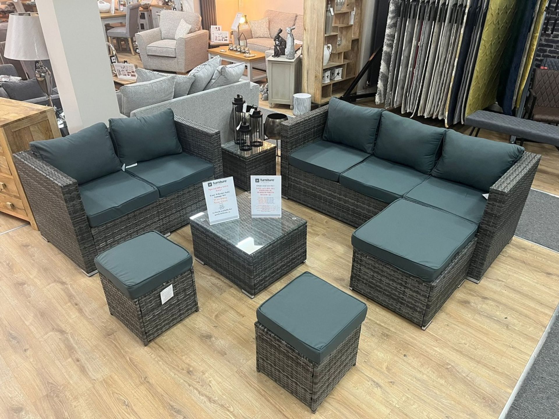 BRAND NEW Large 8 Seater Grey Rattan Furniture Set- RRP £914. Outdoor Patio Garden Furniture