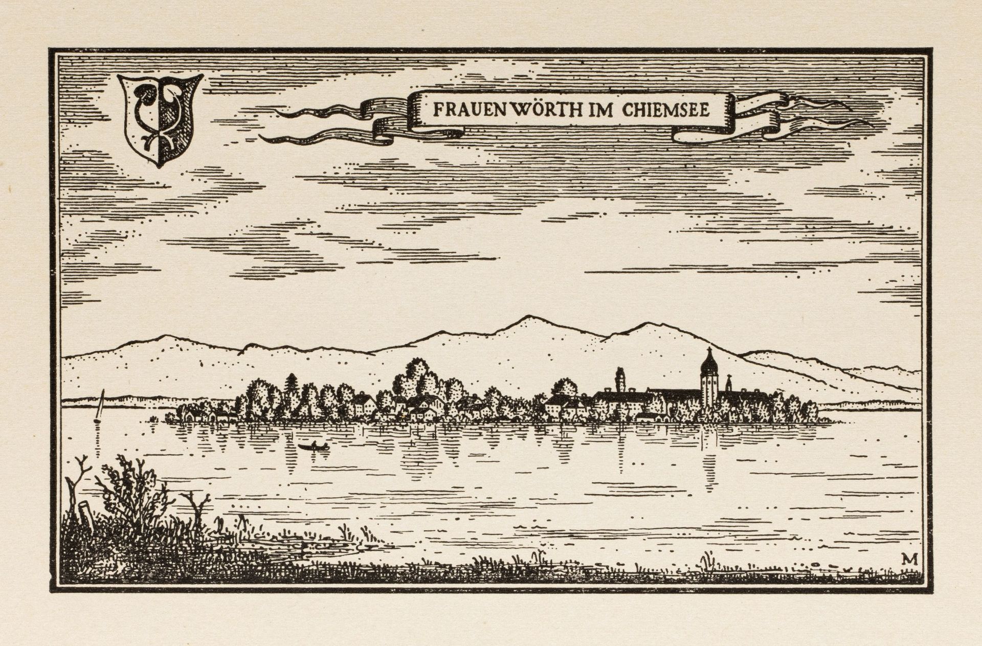 Konvolut von sieben Grafiken vom Chiemsee | 19. / 20. Jahrhundert - Bild 3 aus 7