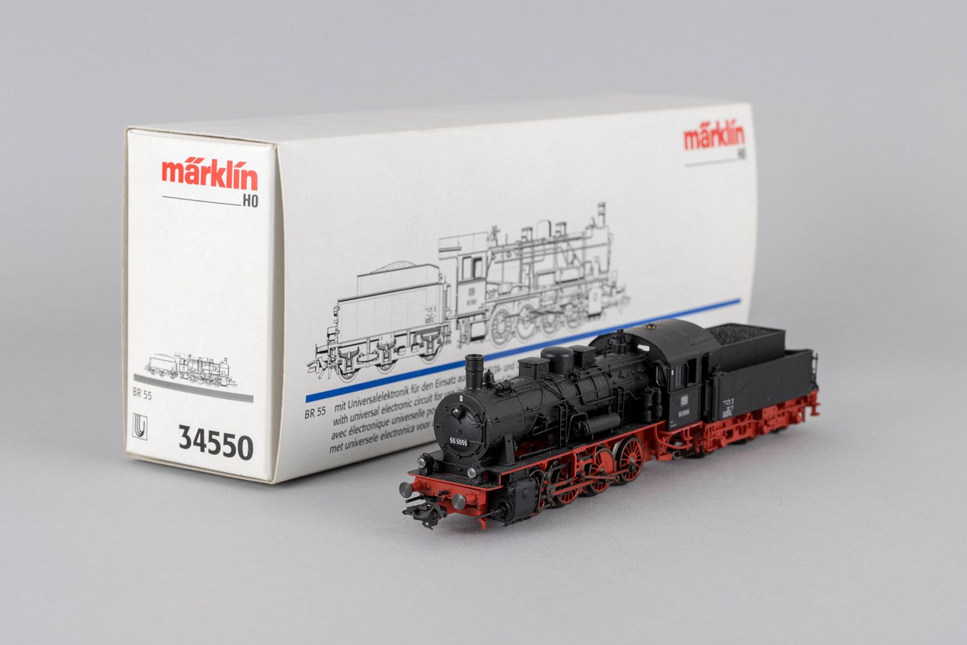 MÄRKLIN H0 | Dampflokomotive BR 55 der DB (55 555) mit Tender