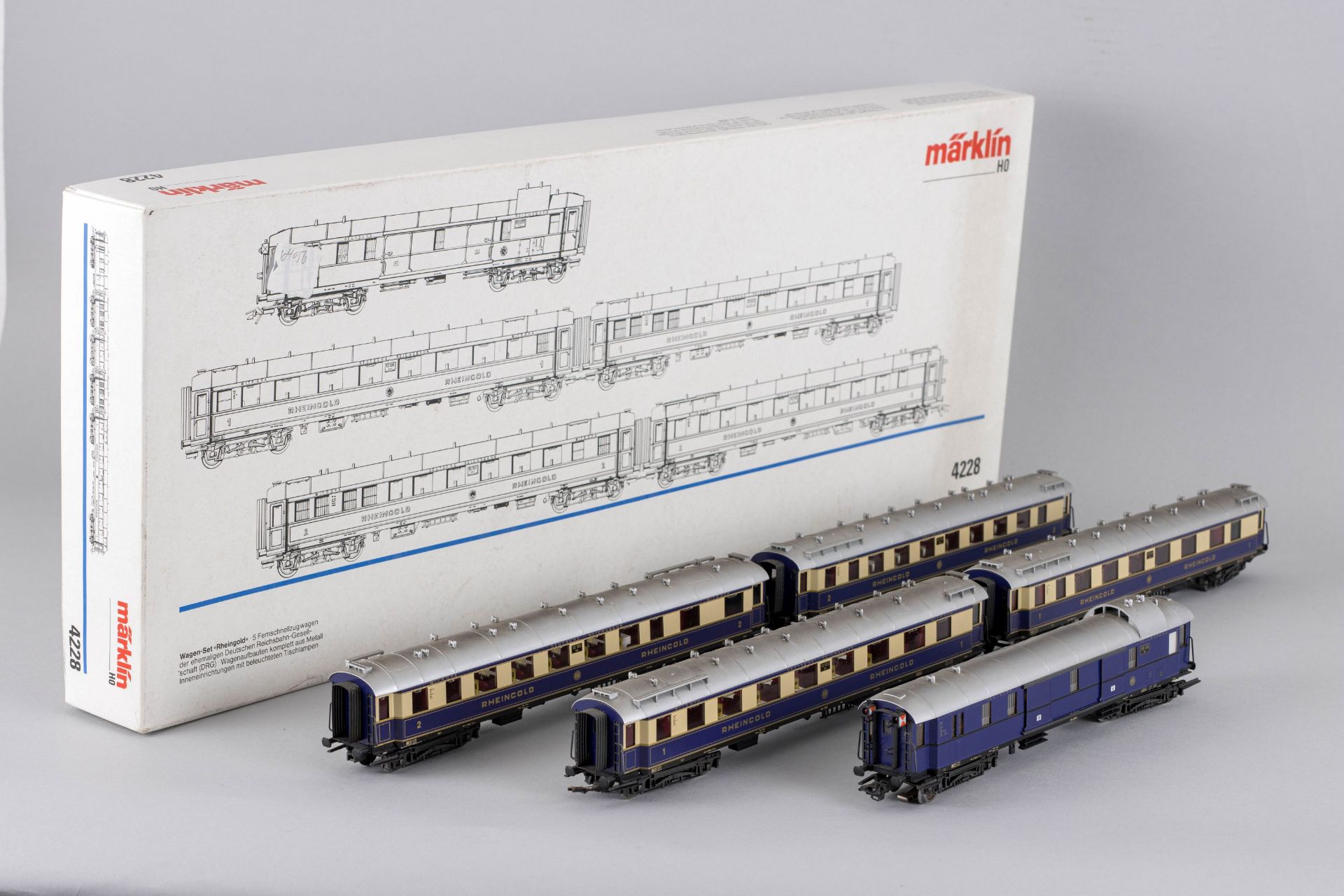 MÄRKLIN H0 | Wagen-Set "Rheingold" mit fünf Fernschnellzugwagen der DRG