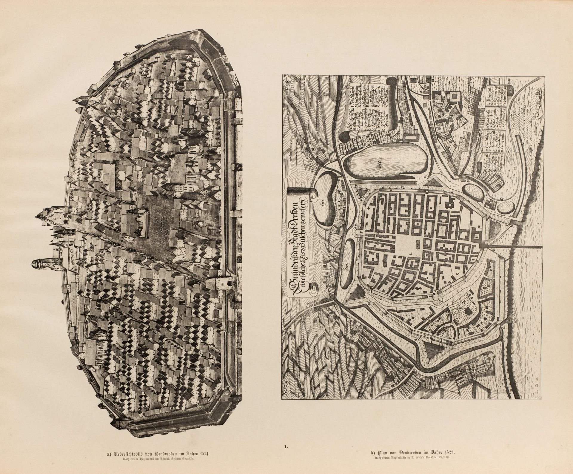 Atlas zur Geschichte Dresdens. Pläne und Ansichten der Stadt aus den Jahren 1521 bis 1898 - Image 8 of 9