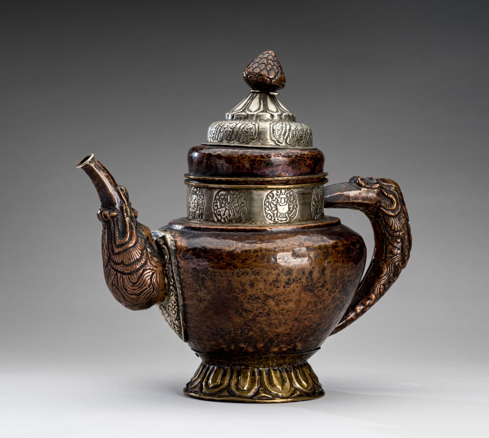 A TIBETAN COPPER EWER, 19th CENTURY