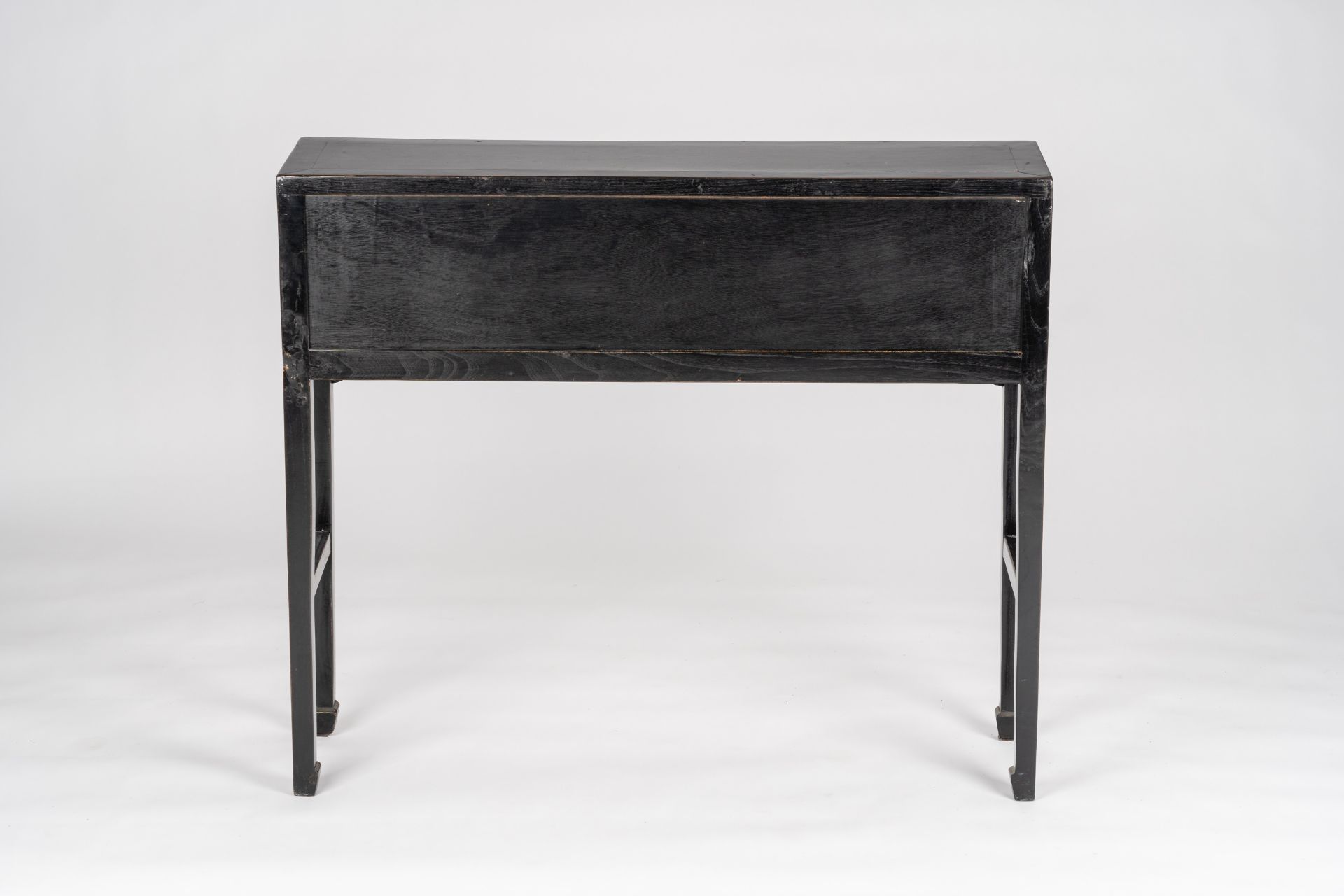 A BLACK LACQUERED CONSOLE TABLE, MEIJI - Image 8 of 11