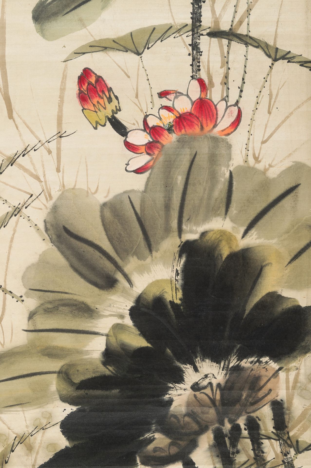 RED LOTUS, ATTRIBUTED TO WANG XUETAO (1903-1982) - Bild 3 aus 9