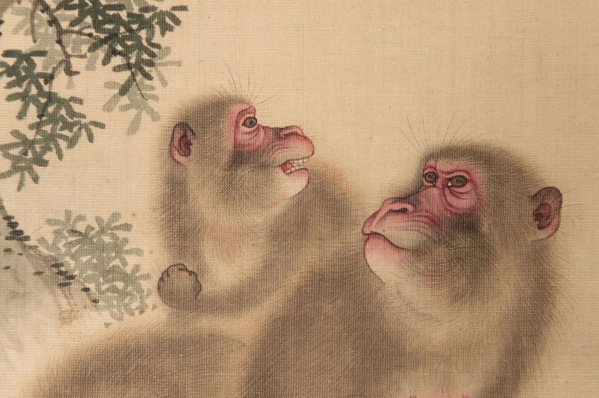 KAMATA GANSEN: A RARE SET OF FOUR FINE JAPANESE SILK PAINTINGS FROM AN ALBUM - Bild 7 aus 24