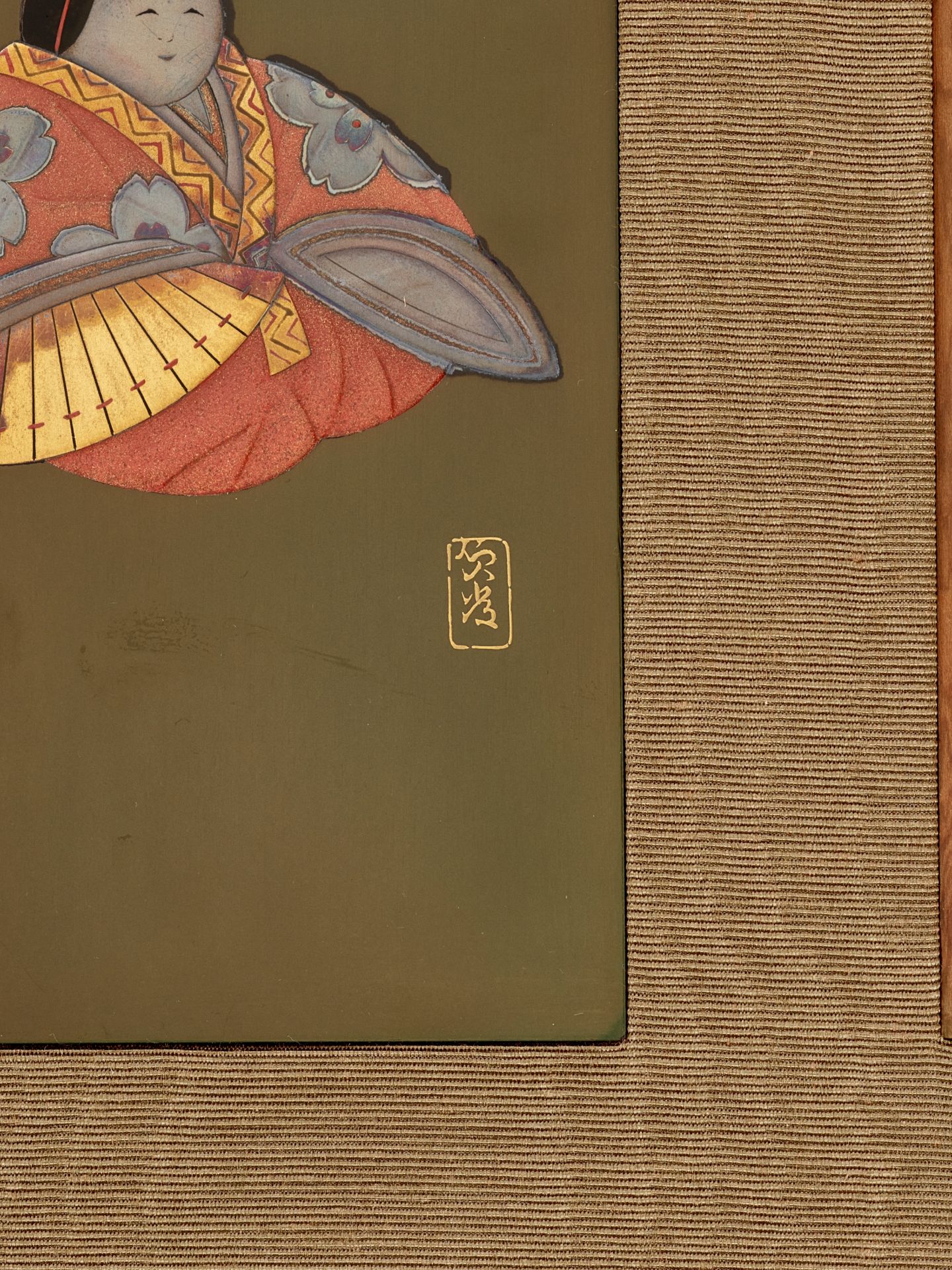 SADAATSU: A FINE ZESHIN-SCHOOL SET OF FIVE LACQUER TANZAKU (POEM CARDS) WITH FIVE FESTIVALS OF JAPAN - Image 14 of 15