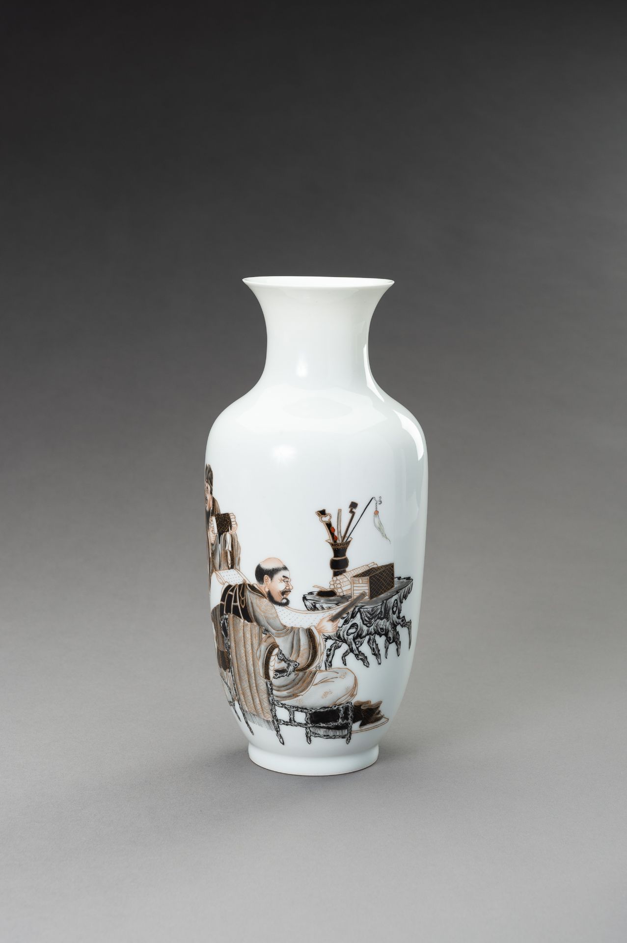 A PORCELAIN 'SCHOLARS' VASE, REPUBLIC PERIOD - Image 3 of 11