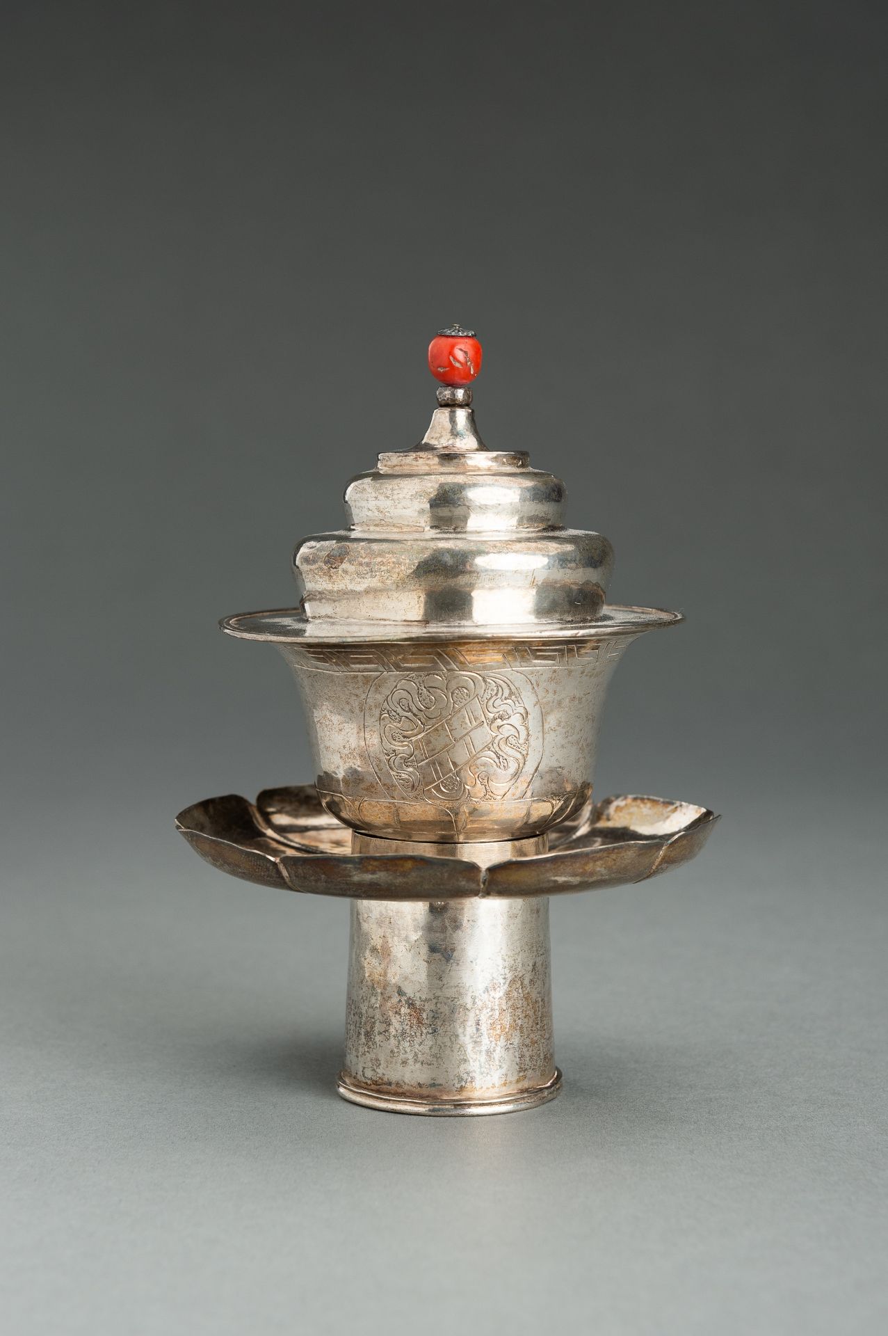 A SILVER BUTTER TEA SET, 19th CENTURY - Image 9 of 10