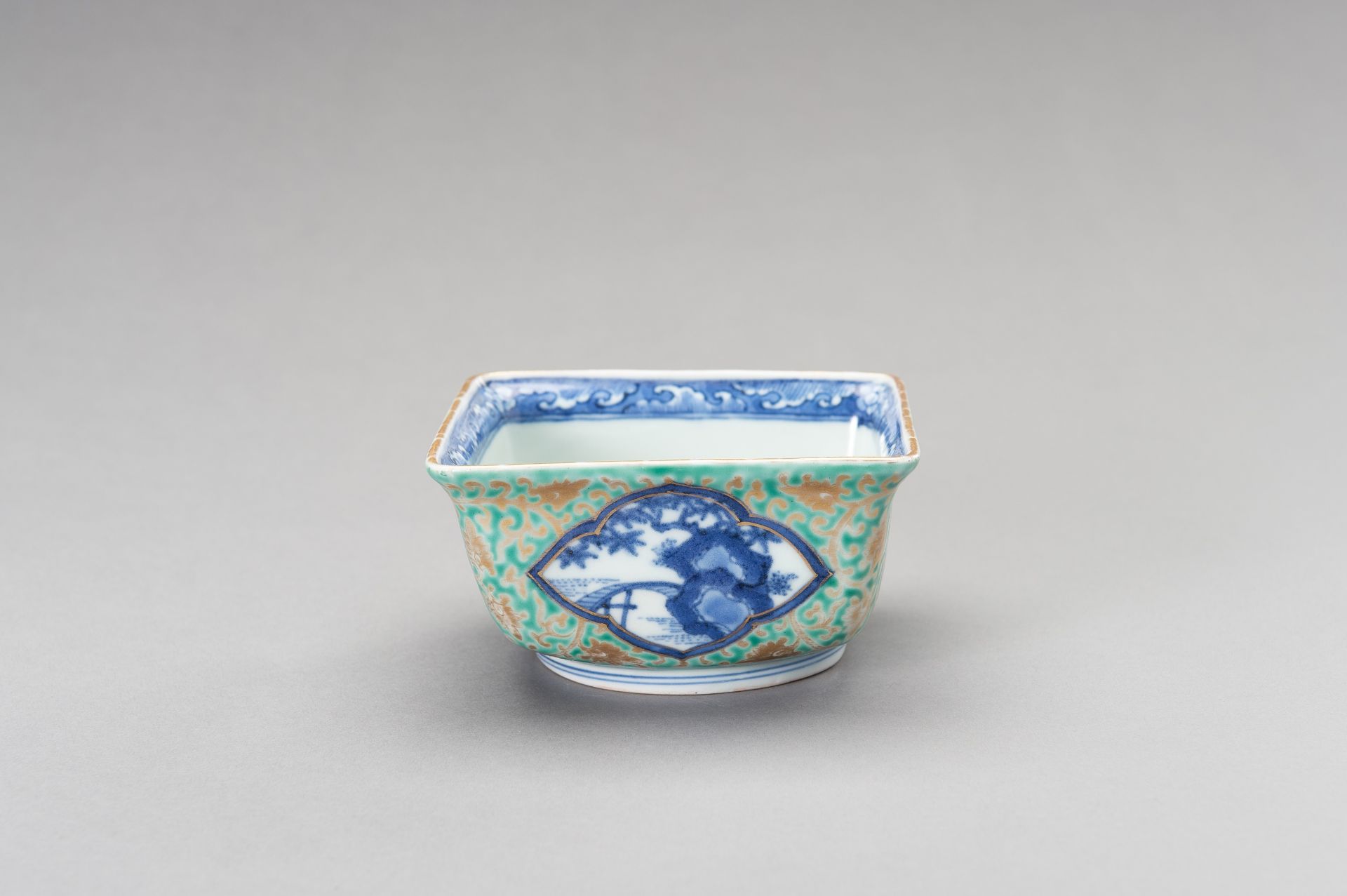 A SQUARE 'FERN' BOWL, LATE QING DYNASTY - Image 10 of 12