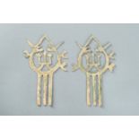 A PAIR OF BRONZE HAIRPINS, DONG SON CULTURE