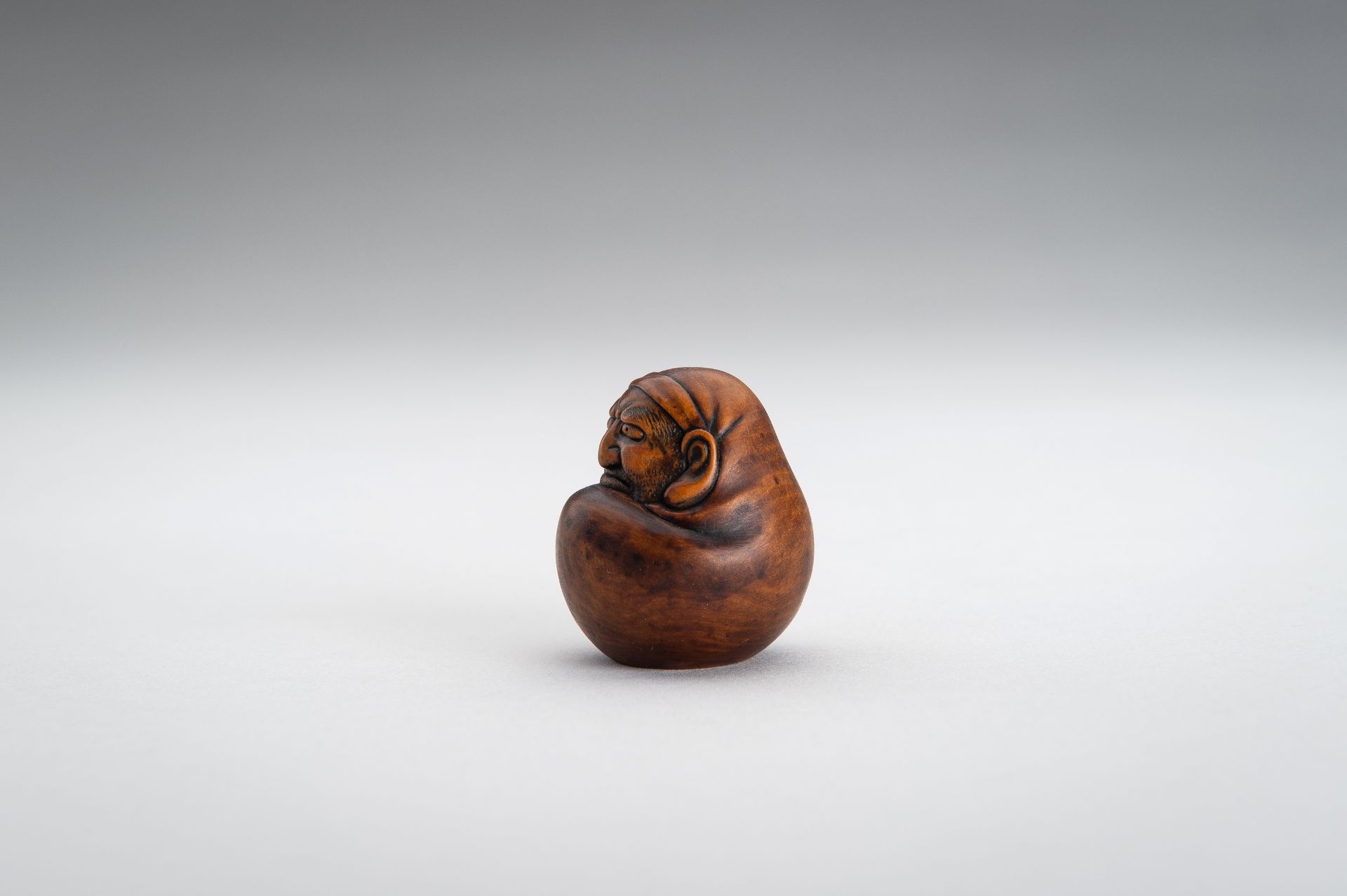 MASANAO: A WOOD NESTUKE OF A DARUMA DOLL - Image 5 of 12