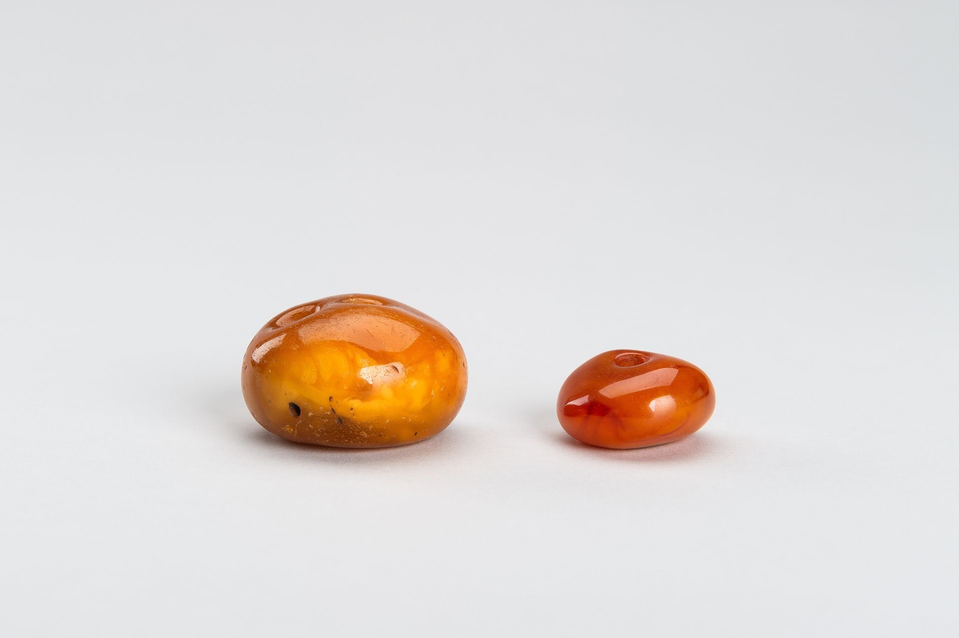 TWO MASSIVE HIMALAYAN AMBER BEADS - Image 10 of 10