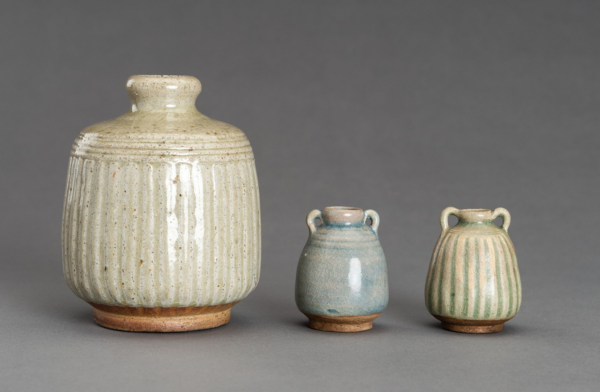 A SET OF THREE SONG-STYLE CERAMIC VASES