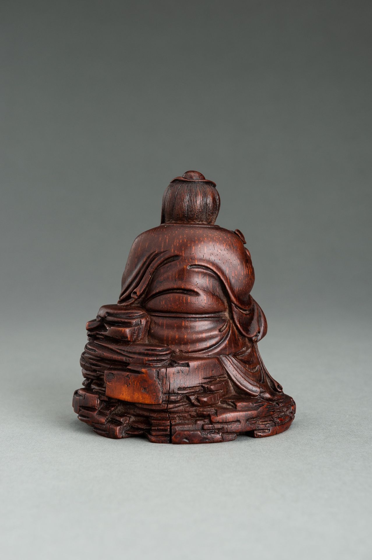 A BAMBOO FIGURE OF SHOULAO, QING DYNASTY - Image 11 of 13