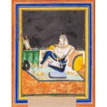 AN INDIAN MINIATURE PAINTING OF A NAUTCH GIRL, c. 1860s