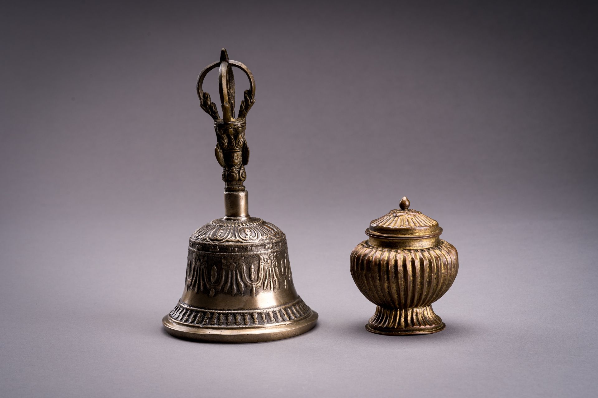 A SET OF RITUAL OBJECTS, c. 1920s - Image 10 of 12