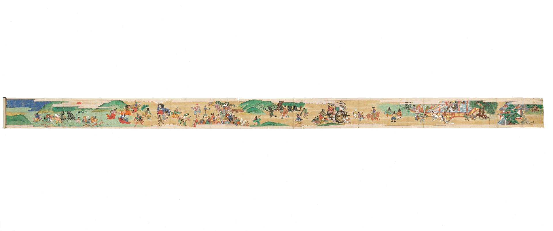 AN EMAKI HANDSCROLL DEPICTING THE NOCTURNAL PROCESSION OF THE HUNDRED DEMONS, HYAKKI YAGYO - Image 2 of 9