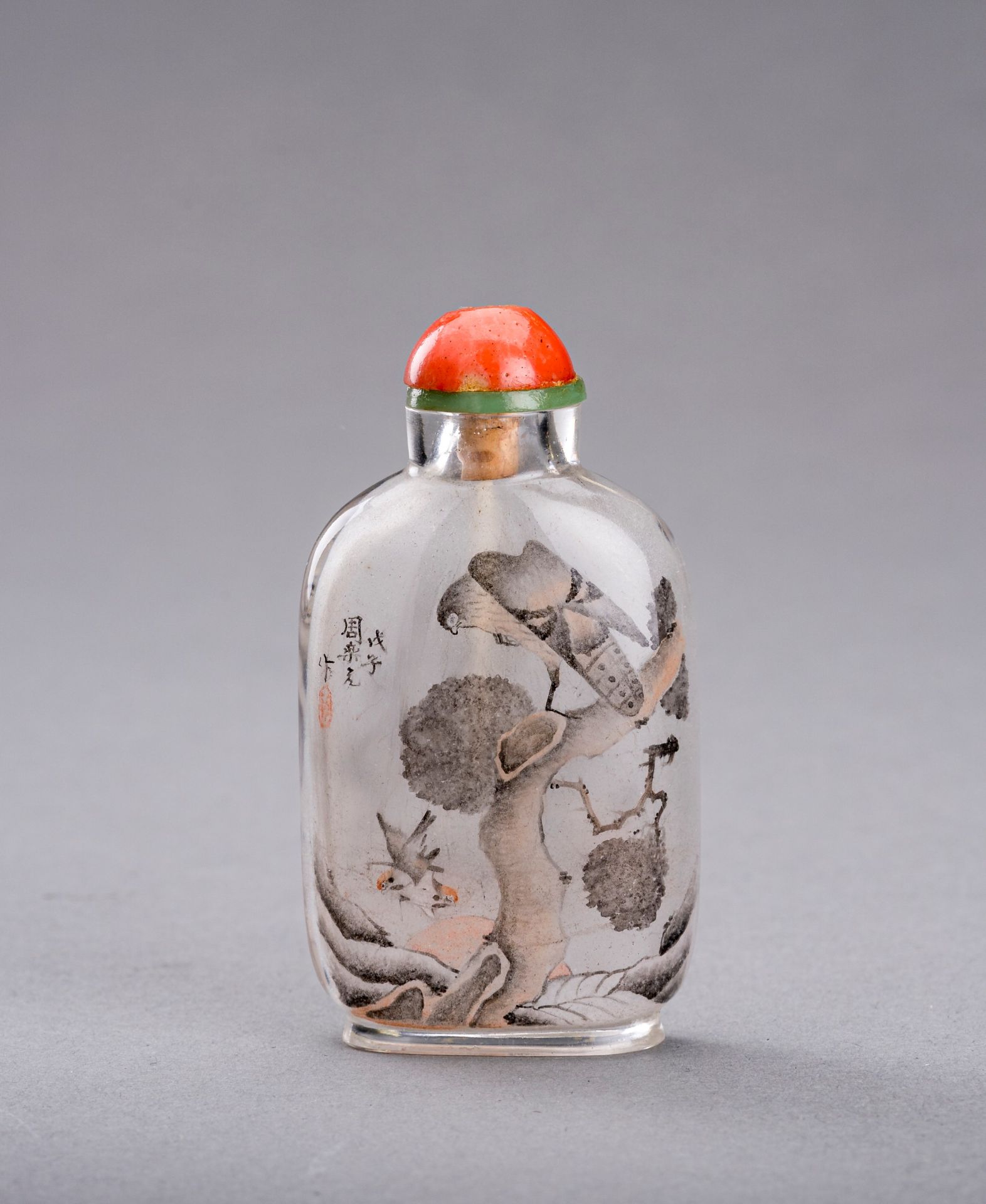 AN INSIDE-PAINTED GLASS SNUFF BOTTLE, BY YAN YUTIAN, DATED 1888