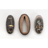 A GROUP OF TWO KASHIRA AND ONE FUCHI, 19th CENTURY