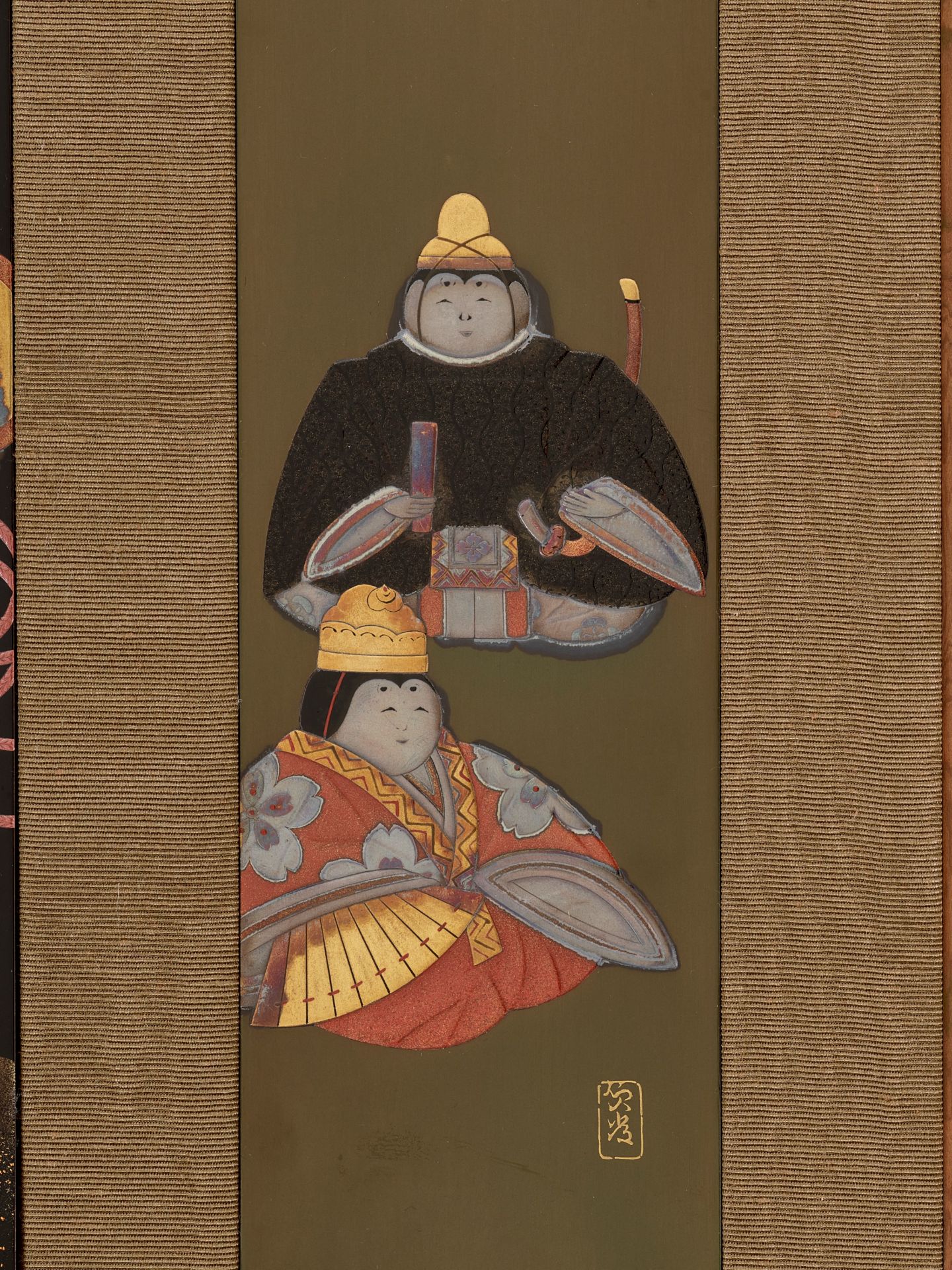SADAATSU: A FINE ZESHIN-SCHOOL SET OF FIVE LACQUER TANZAKU (POEM CARDS) WITH FIVE FESTIVALS OF JAPAN - Image 9 of 15