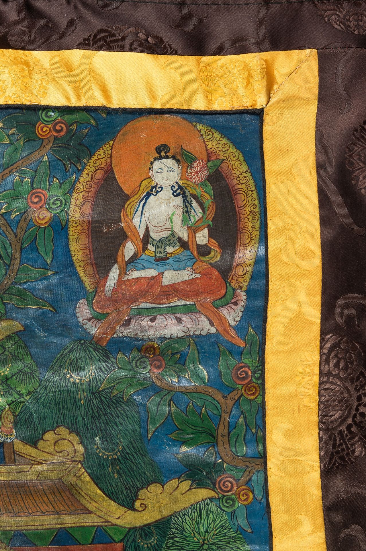 A THANGKA OF SADAKSHRI AVALOKITESHVARA, c. 1900s - Image 8 of 10