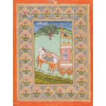 AN INDIAN MINIATURE PAINTING OF DHUMAVATI, 1780-1800