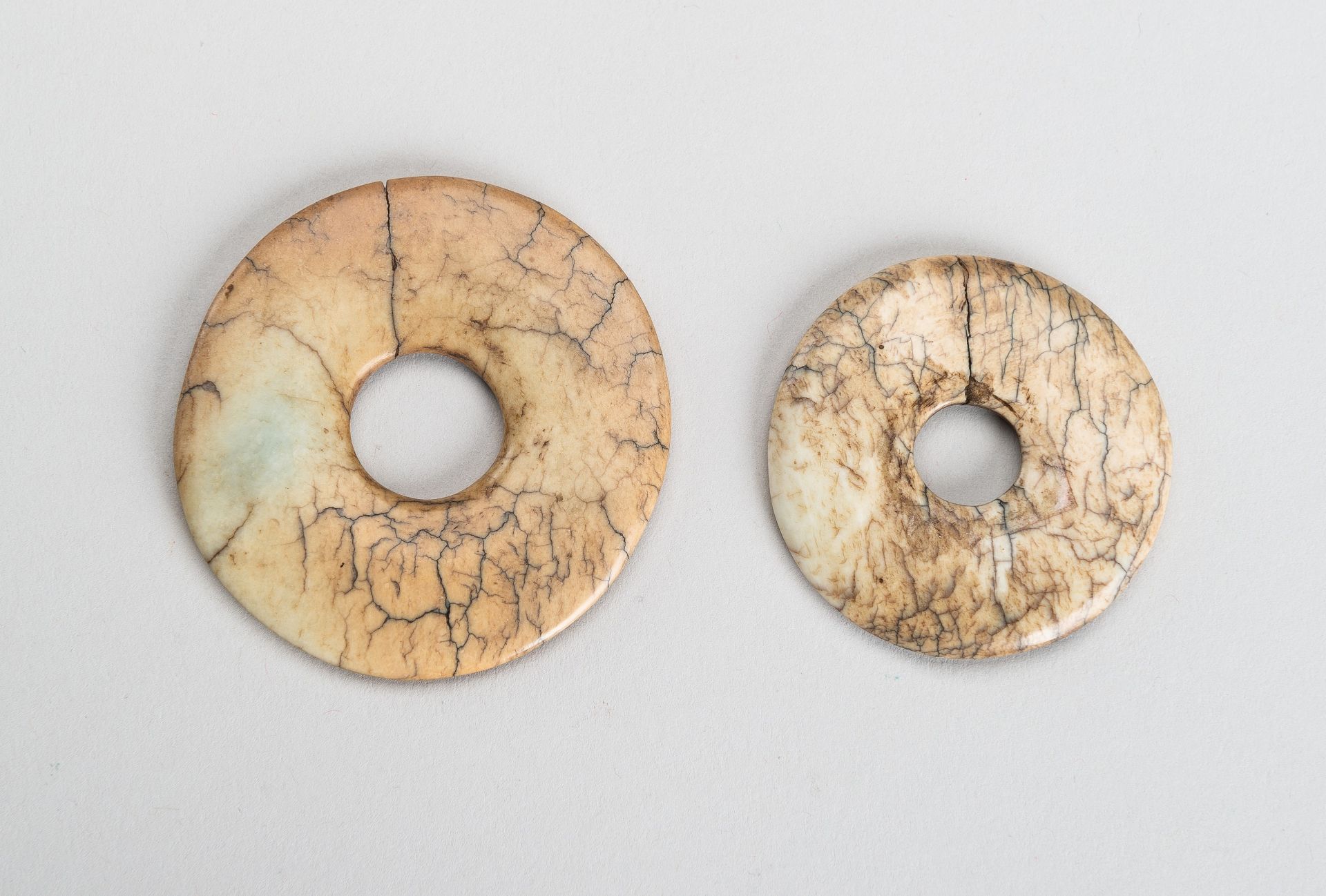 TWO SMALL JADE DISCS