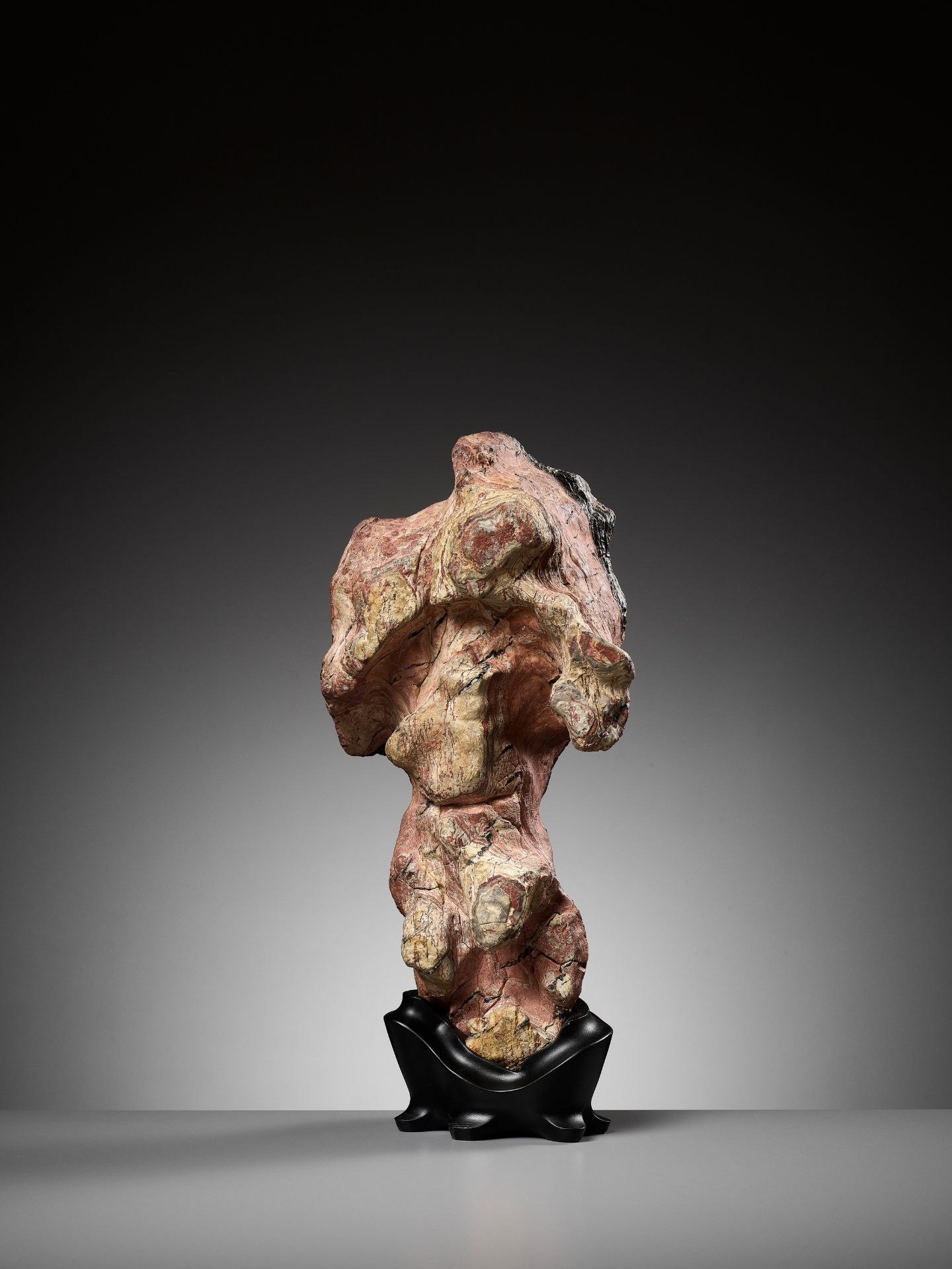 A LARGE SCHOLAR'S ROCK, SEDIMENTARY STONE, QING DYNASTY - Image 6 of 12
