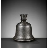 A SILVER-INLAID BIDRI HOOKAH BASE, 18TH CENTURY